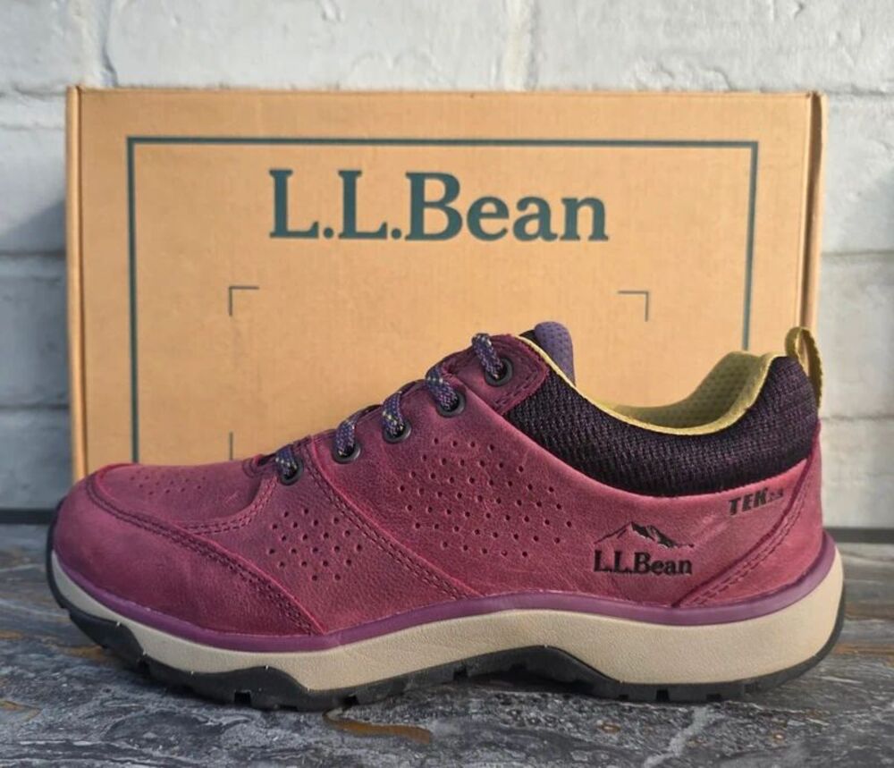 L.L. Bean Trailduster Low Waterproof Hiking Shoes Women's 8.5 Medium Burgundy